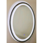 SY Round Led Mirror With Matte Black Framed 600